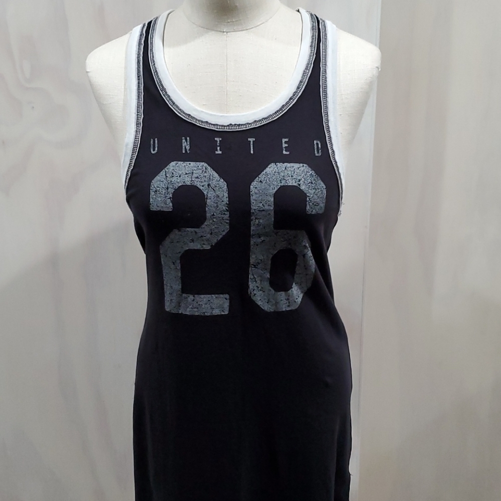 Forever 21 Basketball Sleeveless Black Midi Dress